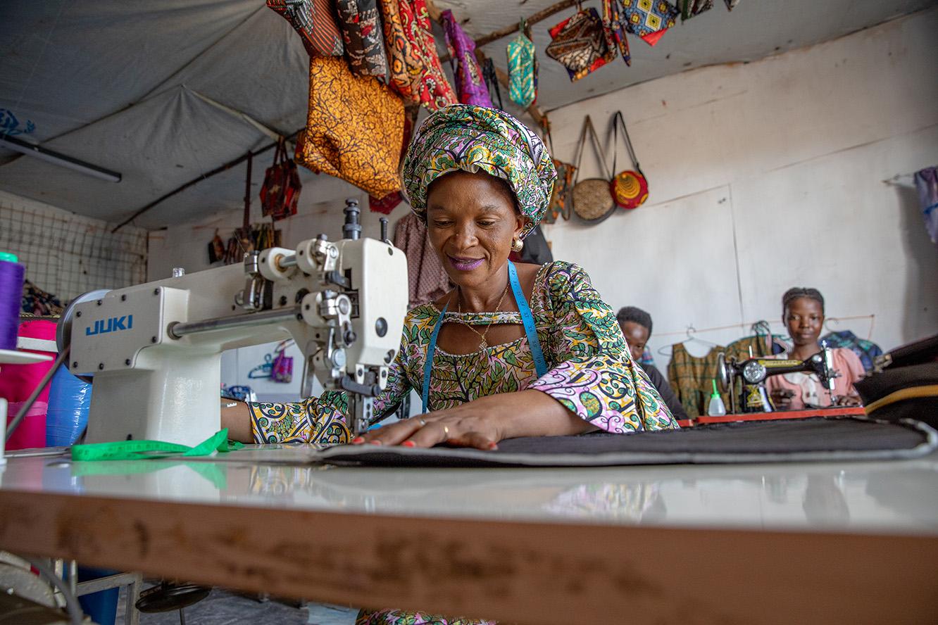 decided to empower women in my shop through offering them employment. Women should take the initiative and feel empowered to provide for their families.” Adelle, 35 Congolese refugee.